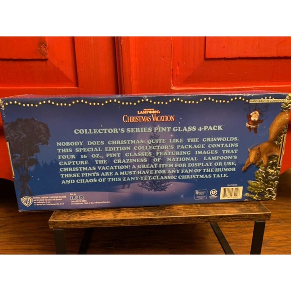 NIB National Lampoons Christmas Vacation Collectors Edition Pint Glass 4 PK - Picture 2 of 2